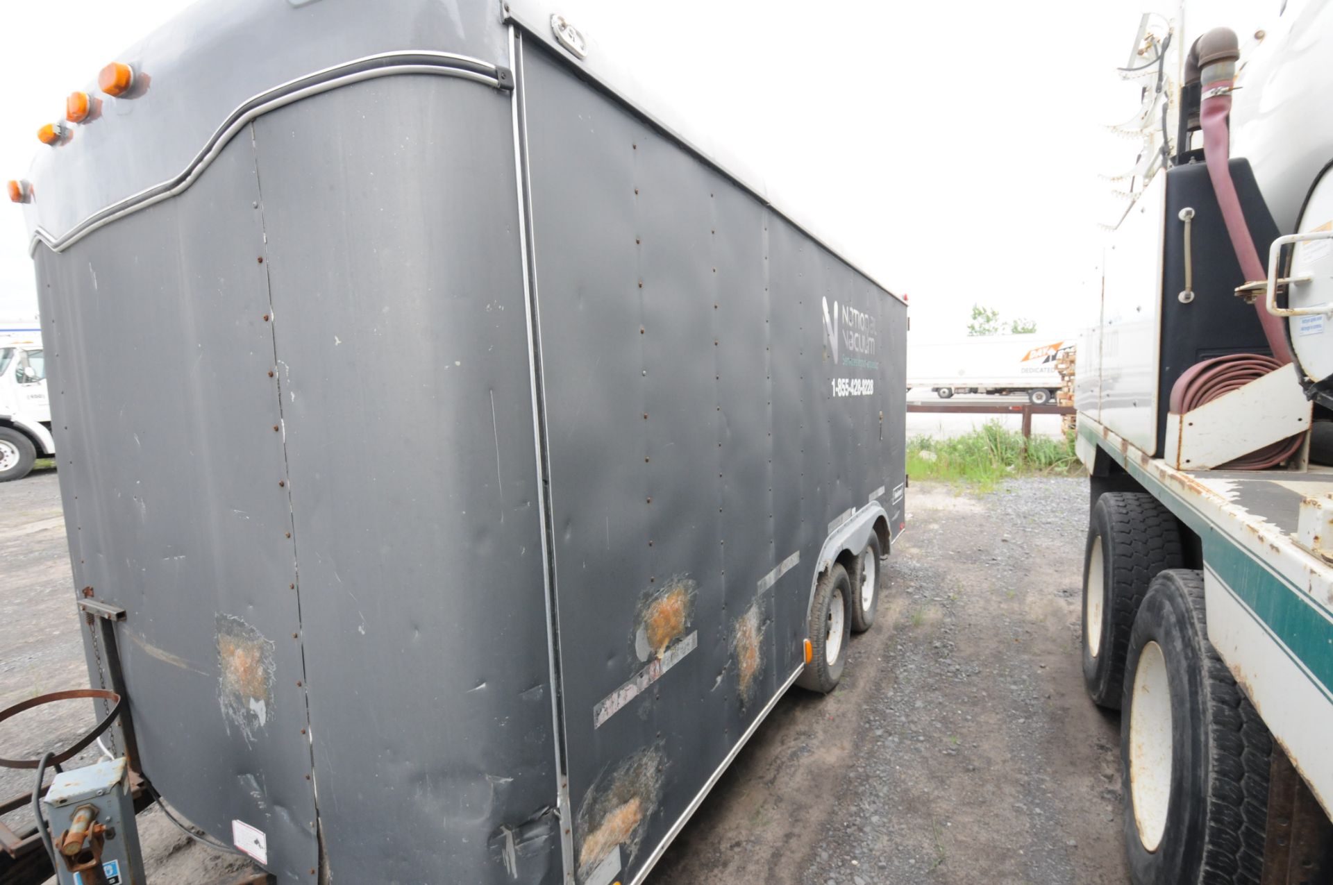 HAULMARK TANDEM AXLE ENCLOSED UTILITY TRAILER WITH REAR BARN DOORS, SIDE MAN DOOR, S/N VIN N/A ( - Image 3 of 7