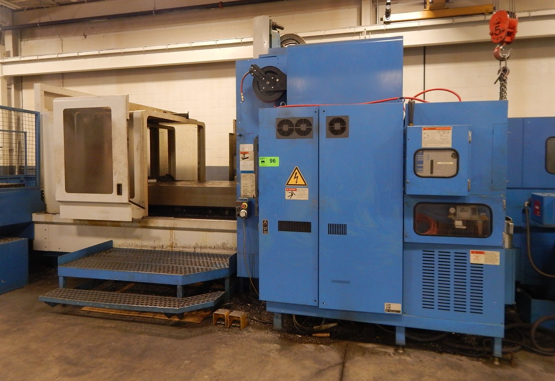 MAZAK AJV60/120 TWIN PALLET VERTICAL MACHINING CENTER WITH MAZATROL M-32 CNC CONTROL, (2) 117" X 50" - Image 4 of 4