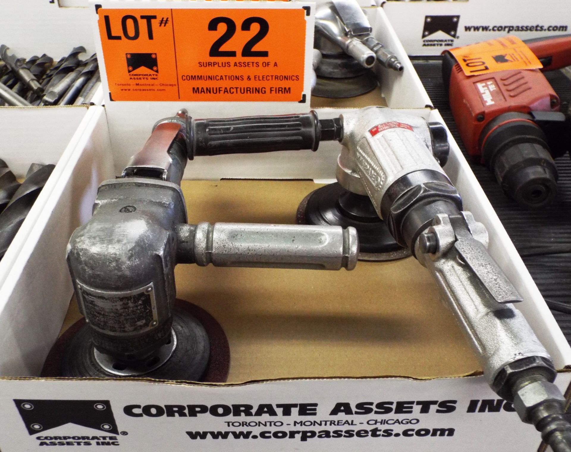 LOT/ PNEUMATIC ANGLE GRINDERS