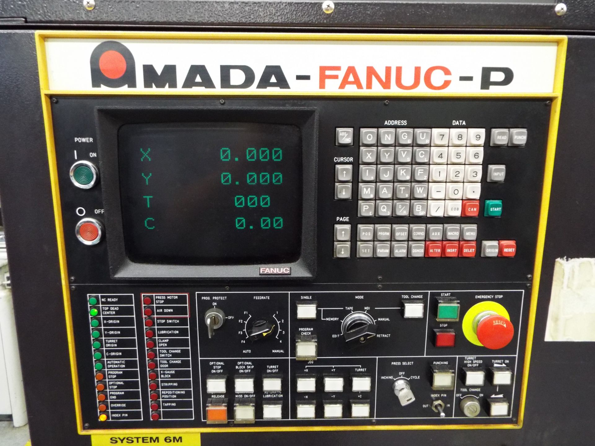 AMADA PEGA 20-40-40 CNC TURRET PUNCH WITH FANUC P SYSTEM 6M CNC CONTROL, 20 TON CAPACITY, 50" X - Image 2 of 4