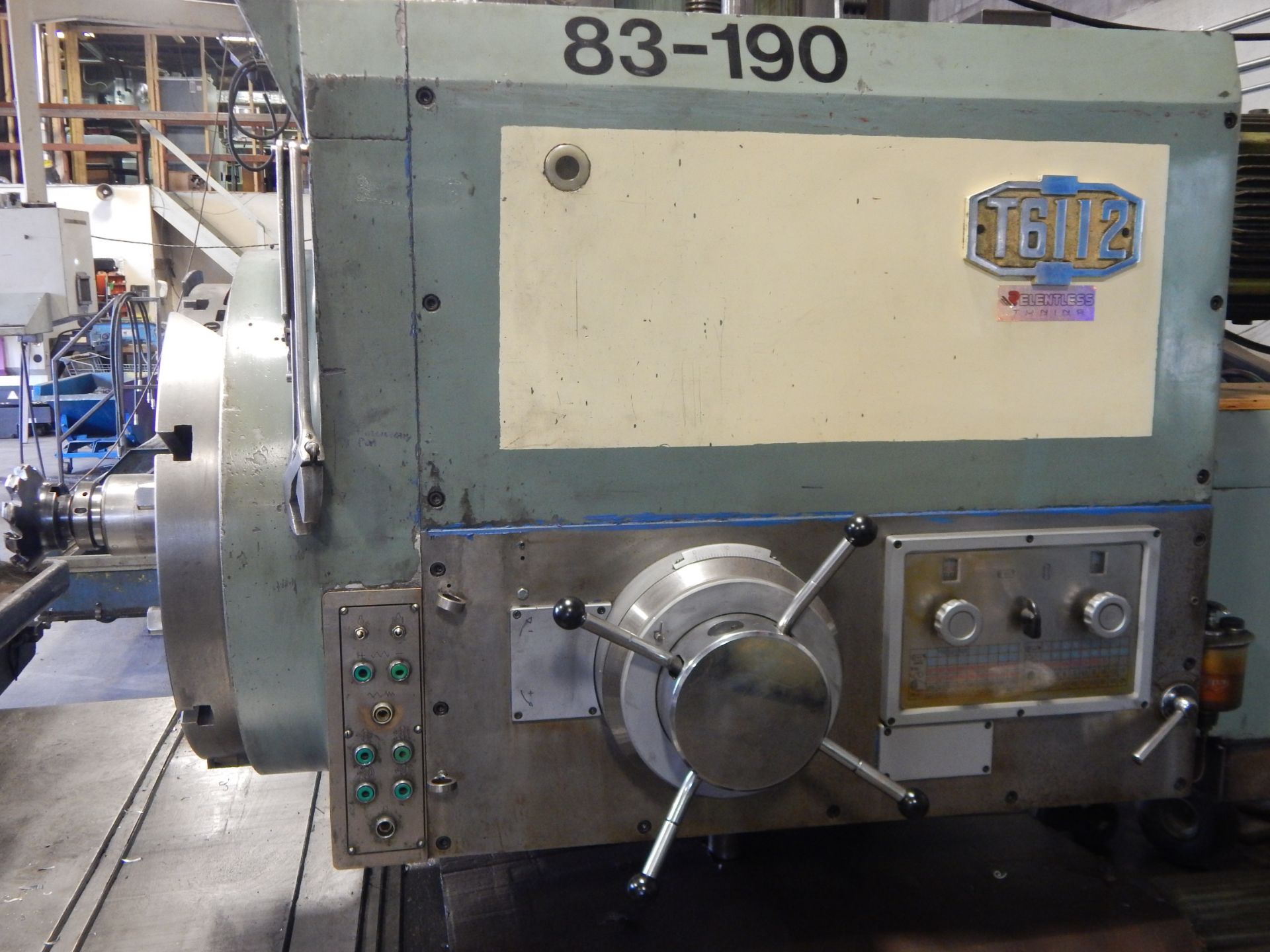 SHENYANG T6112 TABLE TYPE HORIZONTAL BORING MILL WITH 4" DIAMETER SPINDLE, 63" X 55" POWER ROTARY - Image 4 of 6
