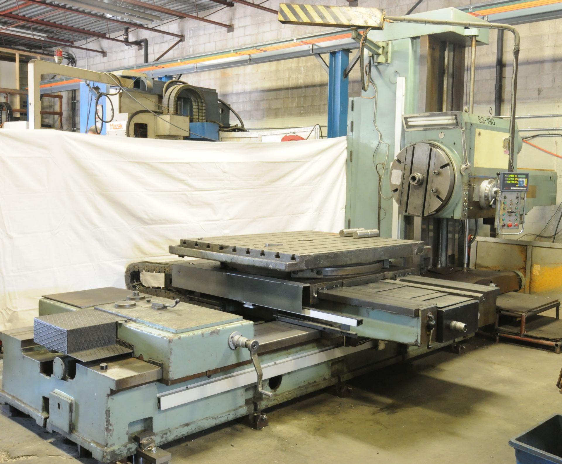 SHENYANG T6112 TABLE TYPE HORIZONTAL BORING MILL WITH 4" DIAMETER SPINDLE, 63" X 55" POWER ROTARY