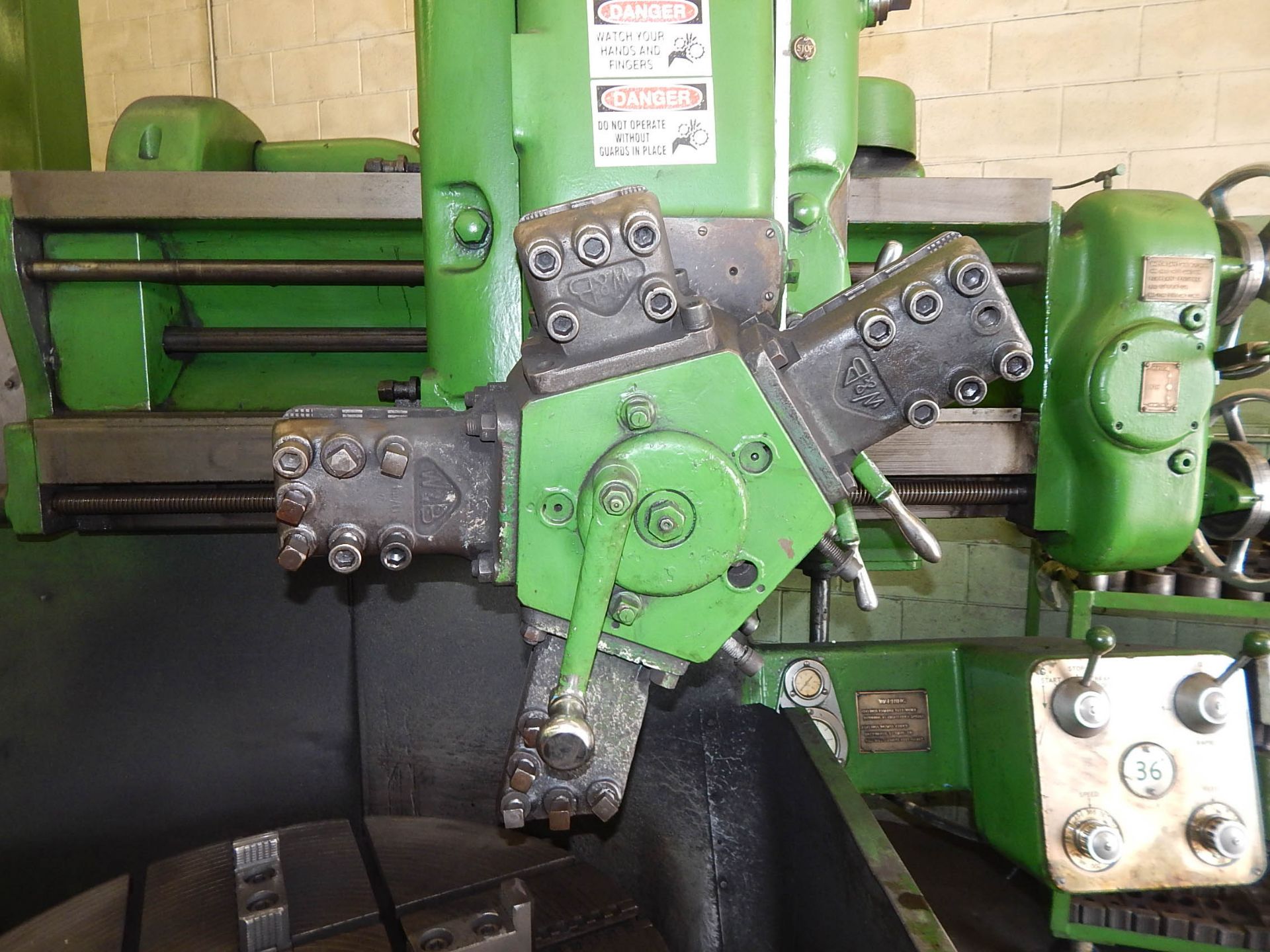 WEBSTER BENNETT 36" DH SERIES CONVENTIONAL VERTICAL TURRET LATHE WITH 48" SWING, 23" MAX HEIGHT - Bild 5 aus 5