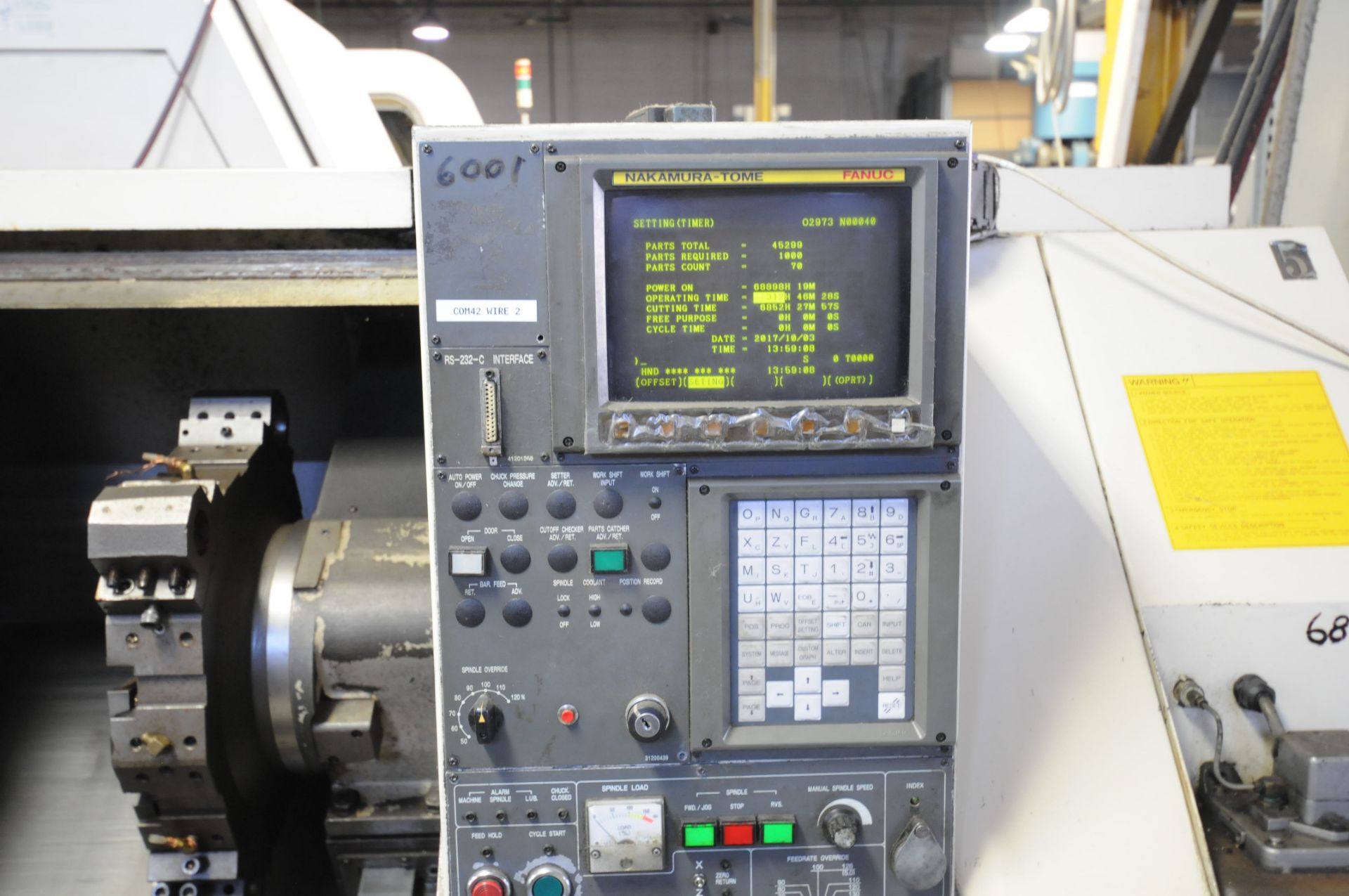 NAKAMURA TOME TMC-30, CNC TURNING CENTERS WITH FANUC CNC CONTROL, 19.69" SWING, 21.65" BETWEEN - Image 2 of 5