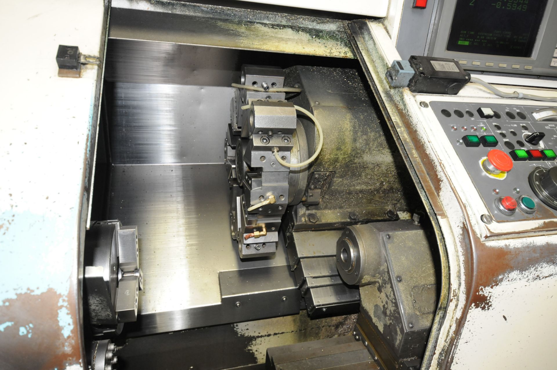 NAKAMURA TMC-20II, CNC TURNING CENTER WITH FANUC 18-T CNC CONTROL, 15" SWING, 18" BETWEEN CENTERS, - Image 5 of 6
