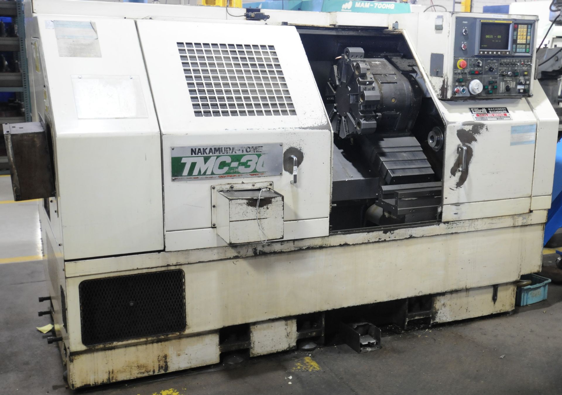 NAKAMURA TOME TMC-30, CNC TURNING CENTERS WITH FANUC CNC CONTROL, 19.69" SWING, 21.65" BETWEEN