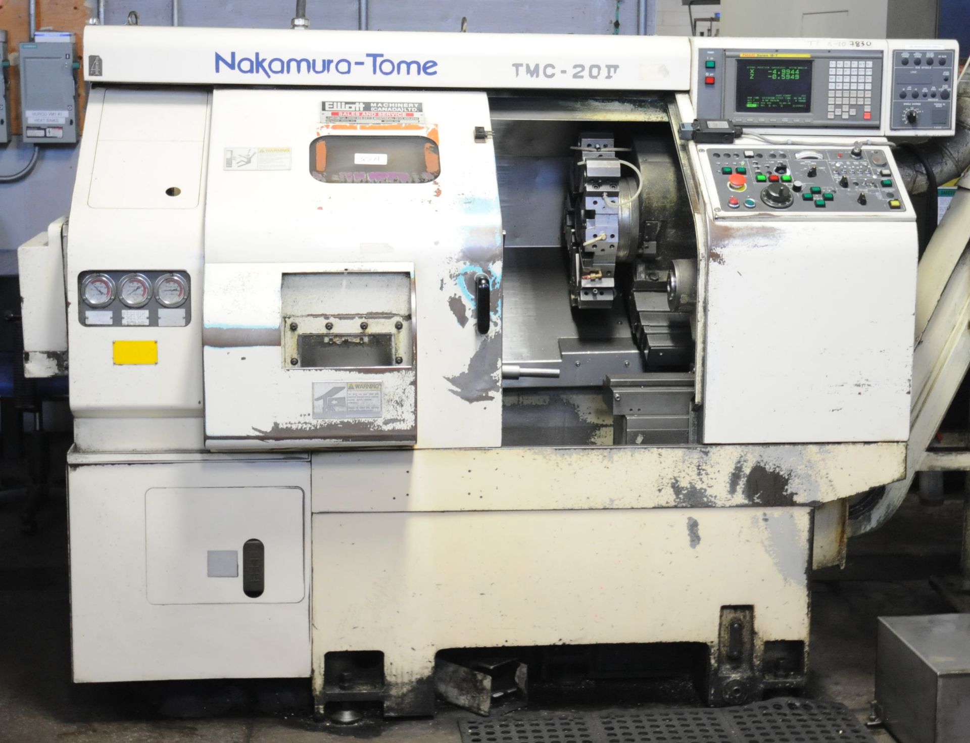 NAKAMURA TMC-20II, CNC TURNING CENTER WITH FANUC 18-T CNC CONTROL, 15" SWING, 18" BETWEEN CENTERS,