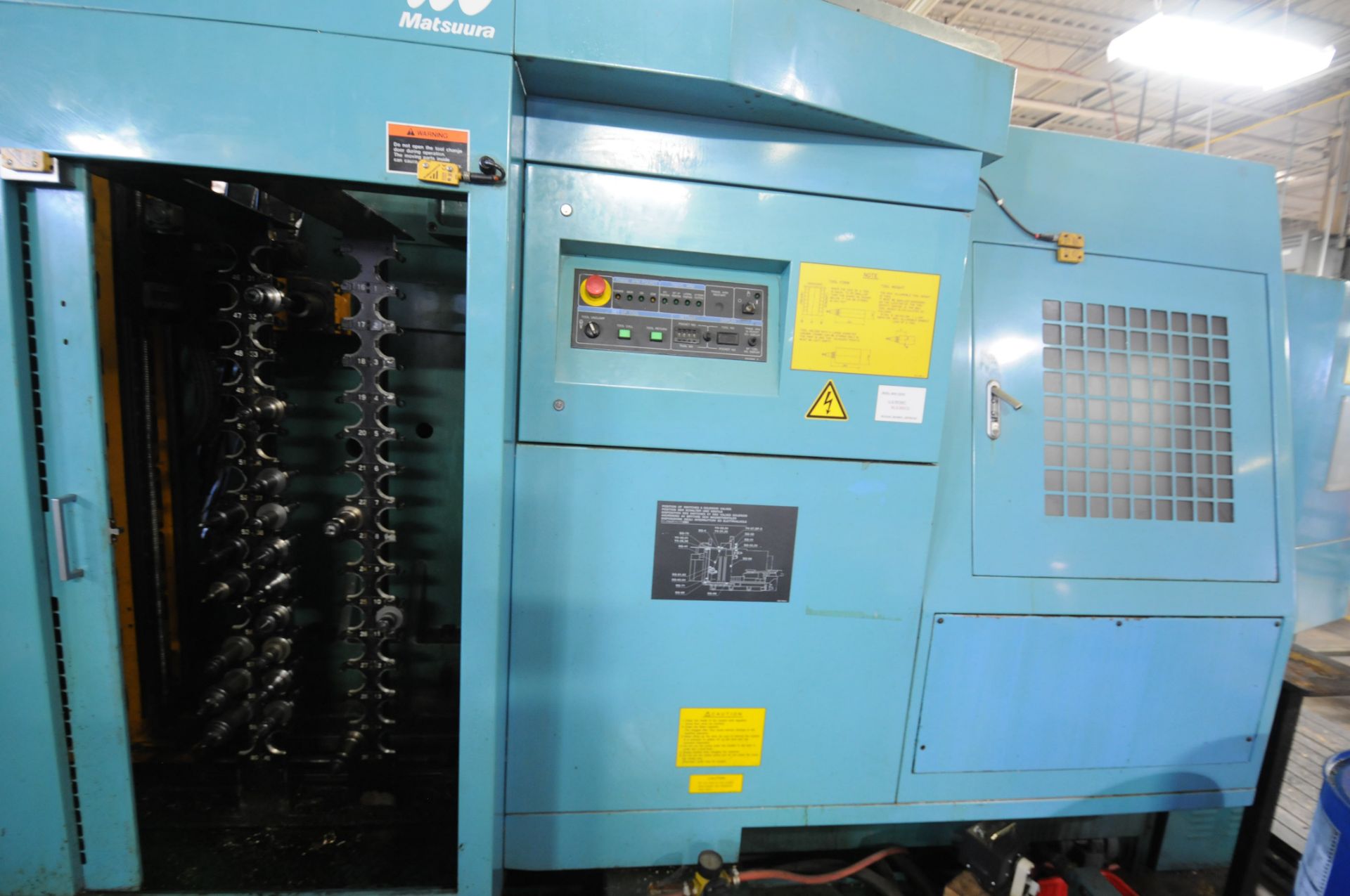 MATSUURA MAM-700HG, CNC TWIN PALLET HORIZONTAL MACHINING CENTER WITH FANUC 16I-M CNC CONTROL, 60 - Image 4 of 11