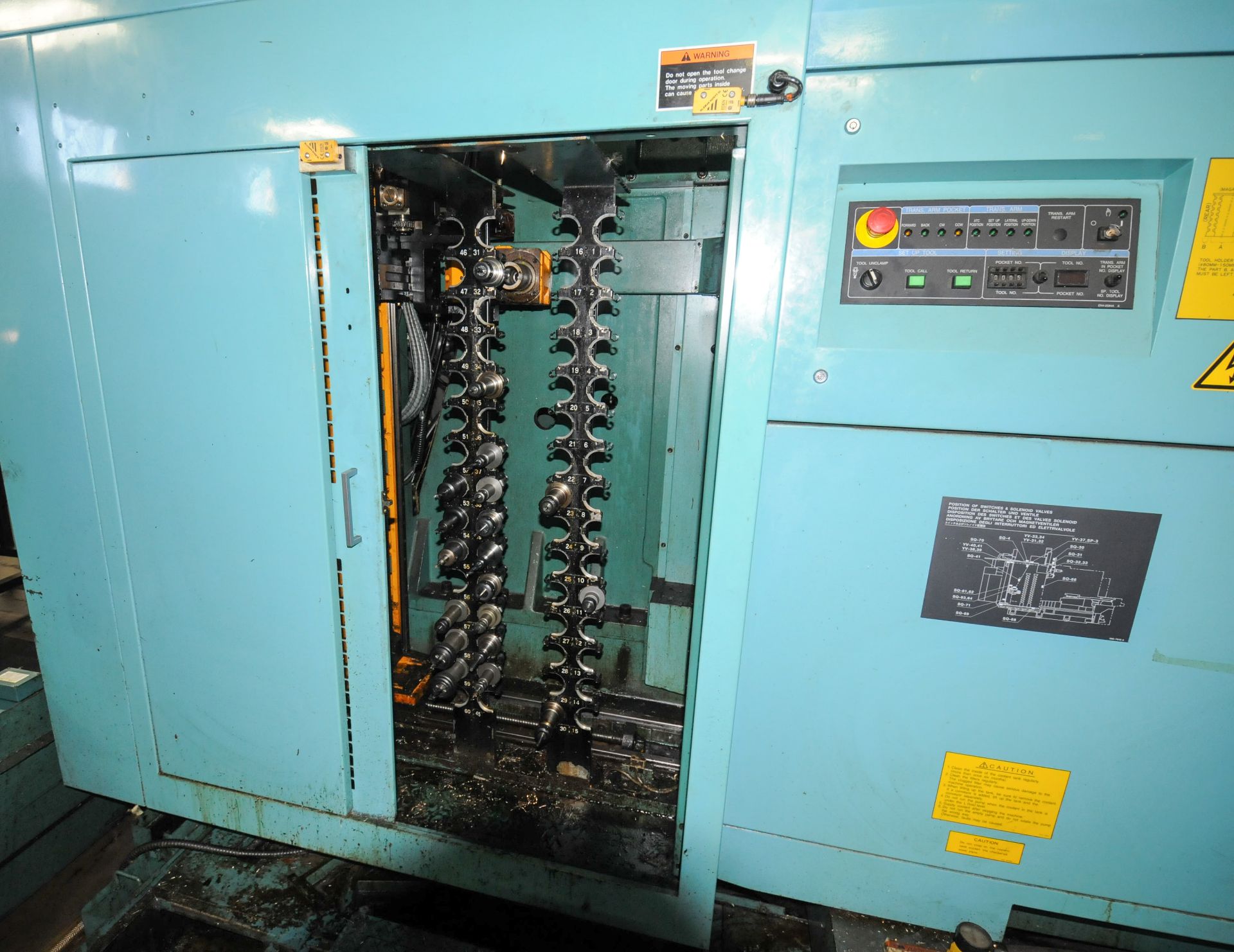 MATSUURA MAM-700HG, CNC TWIN PALLET HORIZONTAL MACHINING CENTER WITH FANUC 16I-M CNC CONTROL, 60 - Image 5 of 11