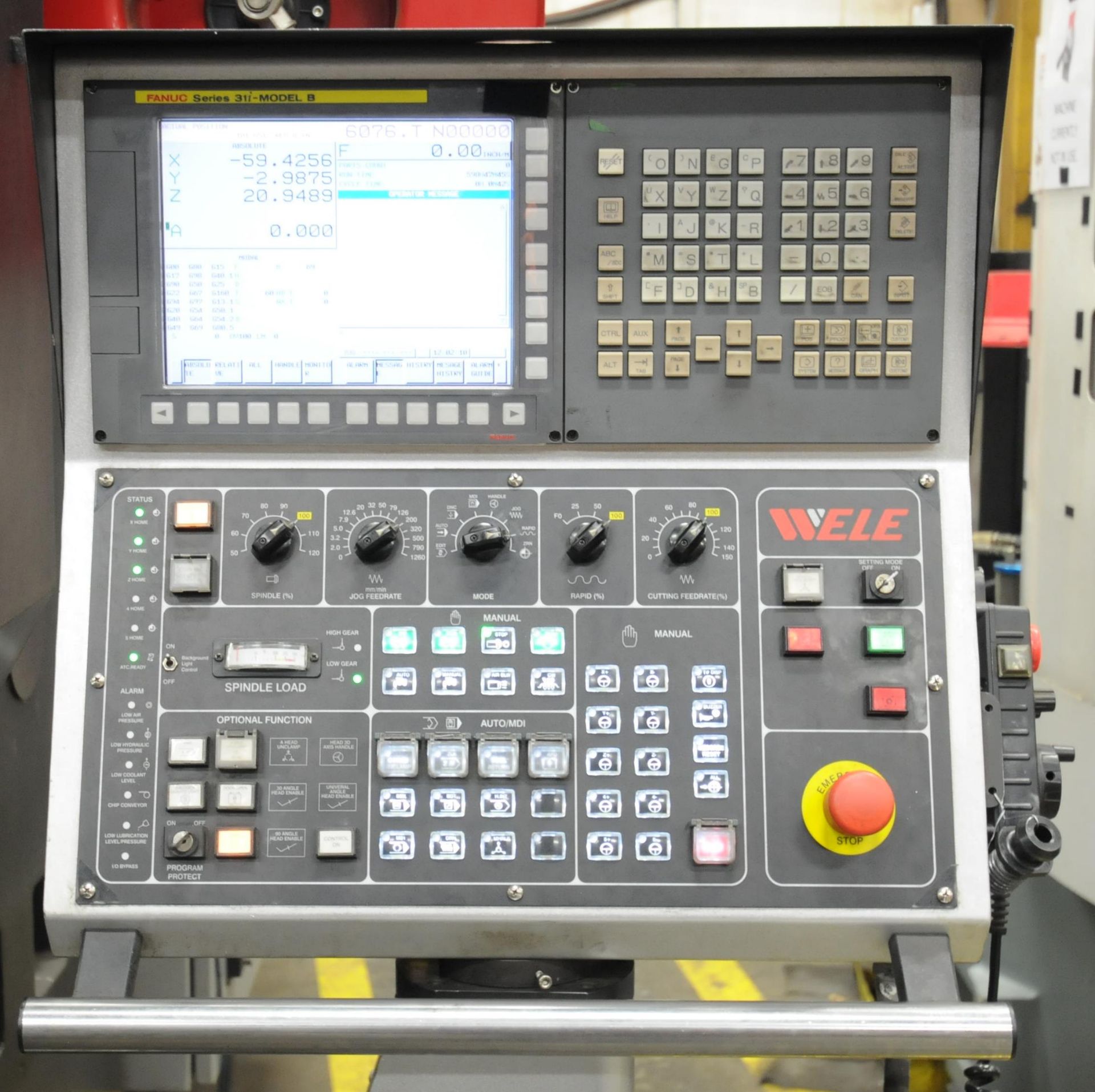 Fanuc 31i Model B TOYODA WELE (2012) SB-316 CNC BRIDGE TYPE VERTICAL MACHINING CENTER ...