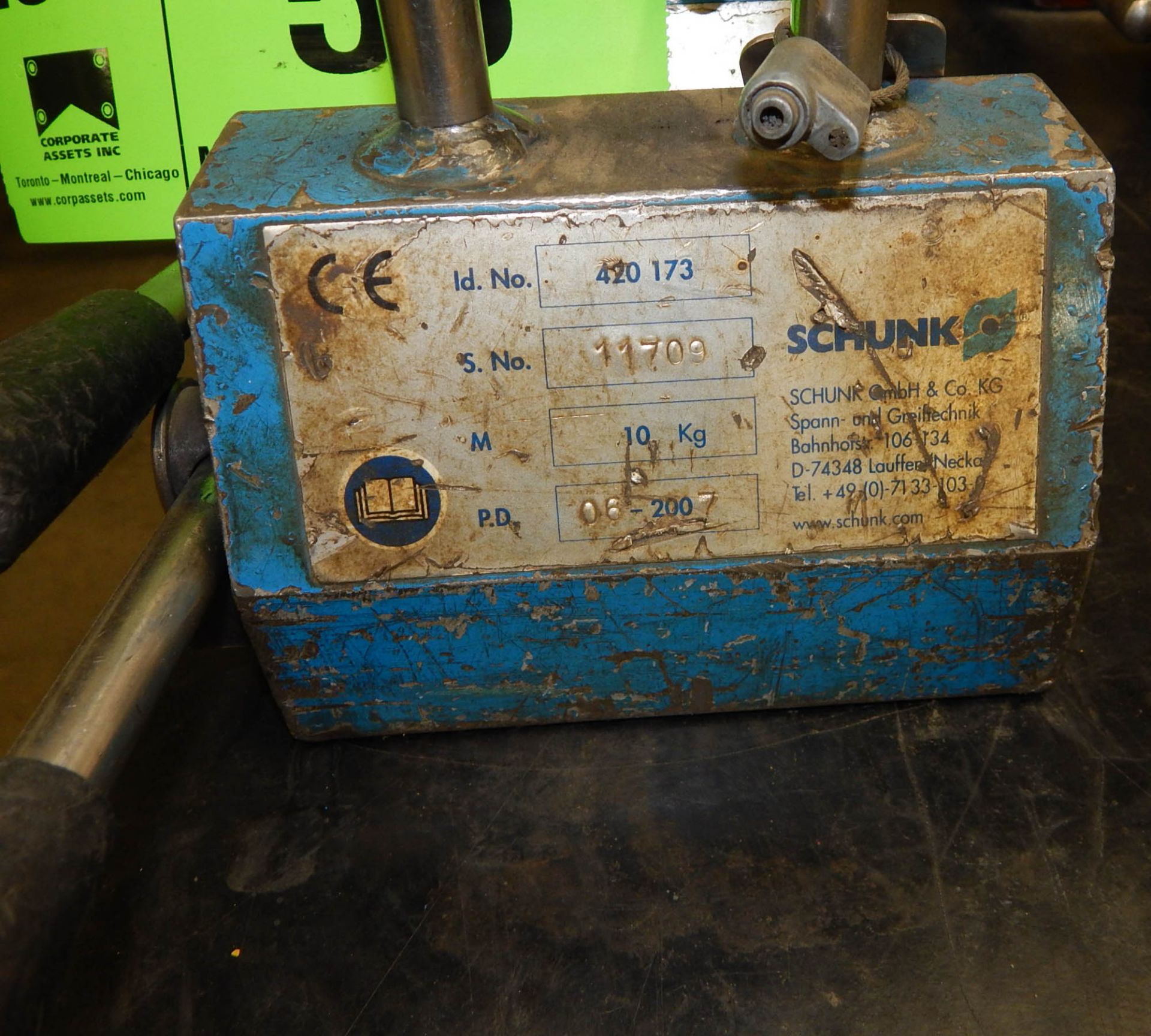LOT/ (2) SCHUNK MLH250 250 LBS CAPACITY LIFTING MAGNETS, S/N N/A - Image 2 of 3