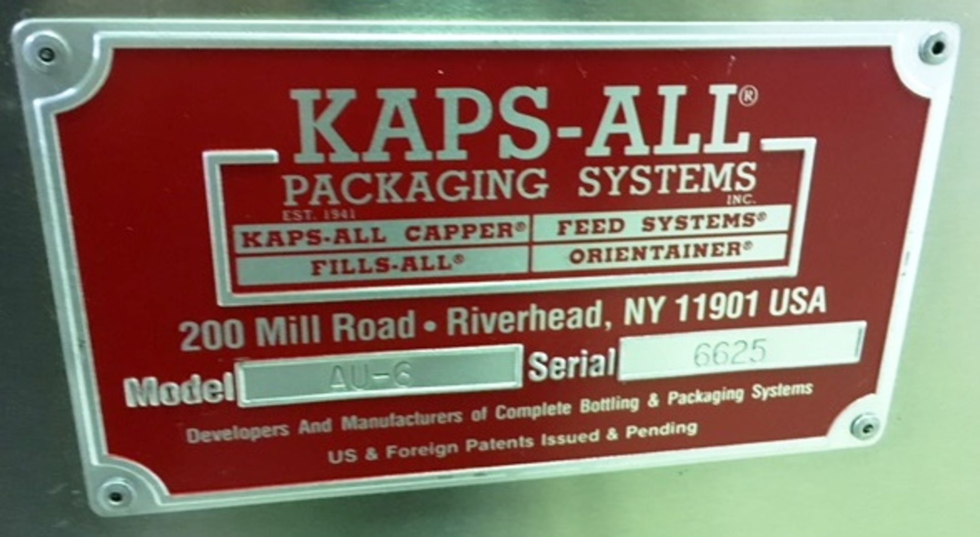 Kaps-All Filling Line Consisting of the Following: Kaps-all model AU-6 Plastic Bottle Unscrambler - Image 7 of 24