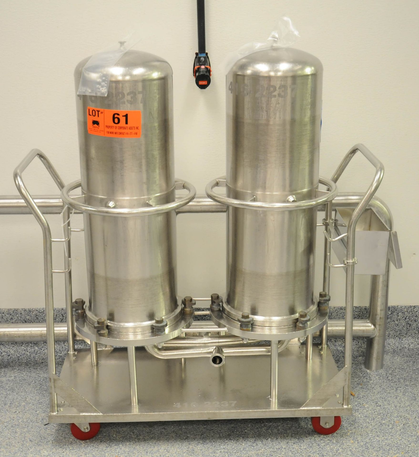 CUNO STAINLESS STEEL PORTABLE FILTRATION UNITS S/N N/A (416.2237) (RM 361)