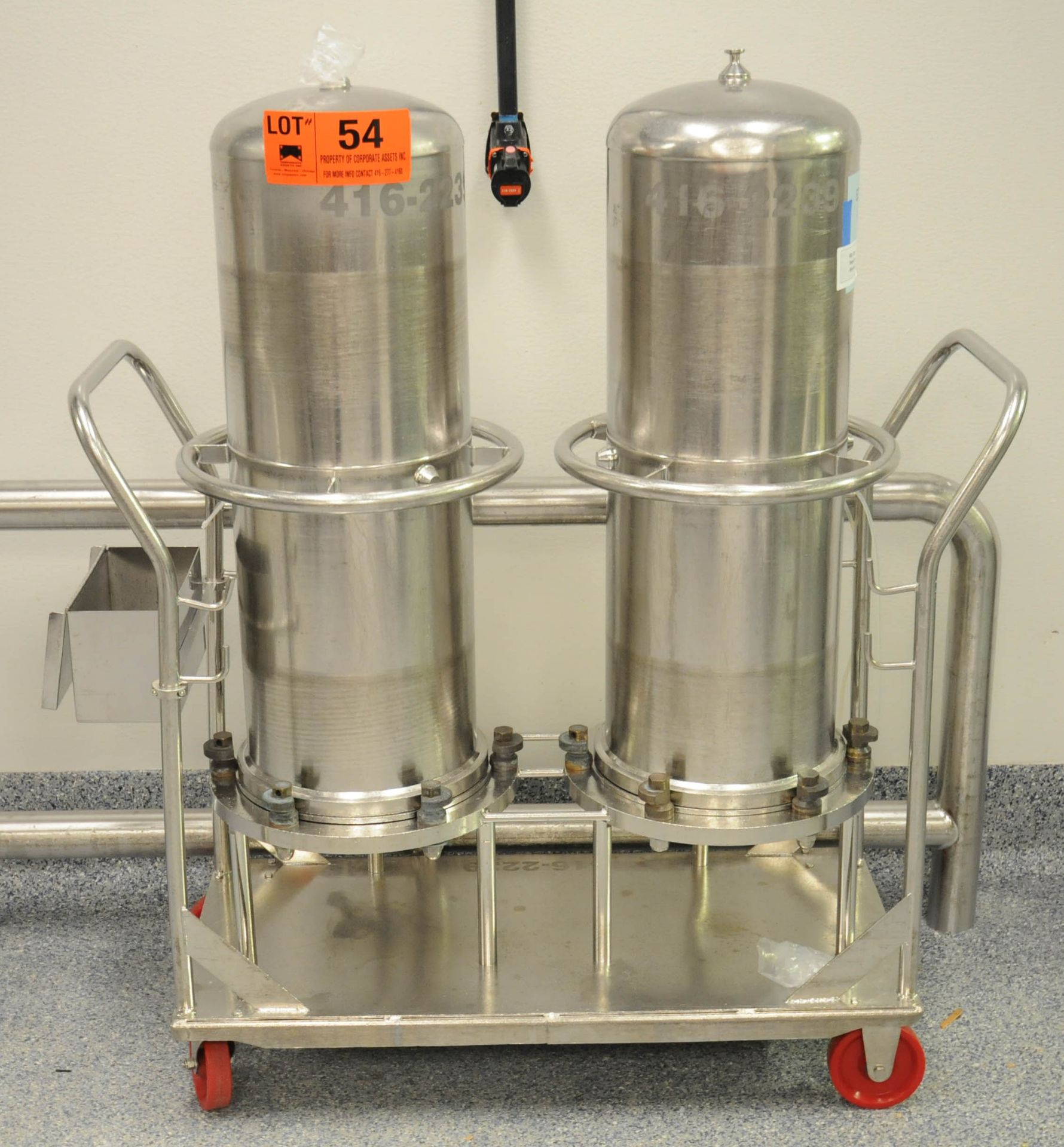 CUNO STAINLESS STEEL PORTABLE FILTRATION UNITS S/N N/A (416.2239) (RM 361)