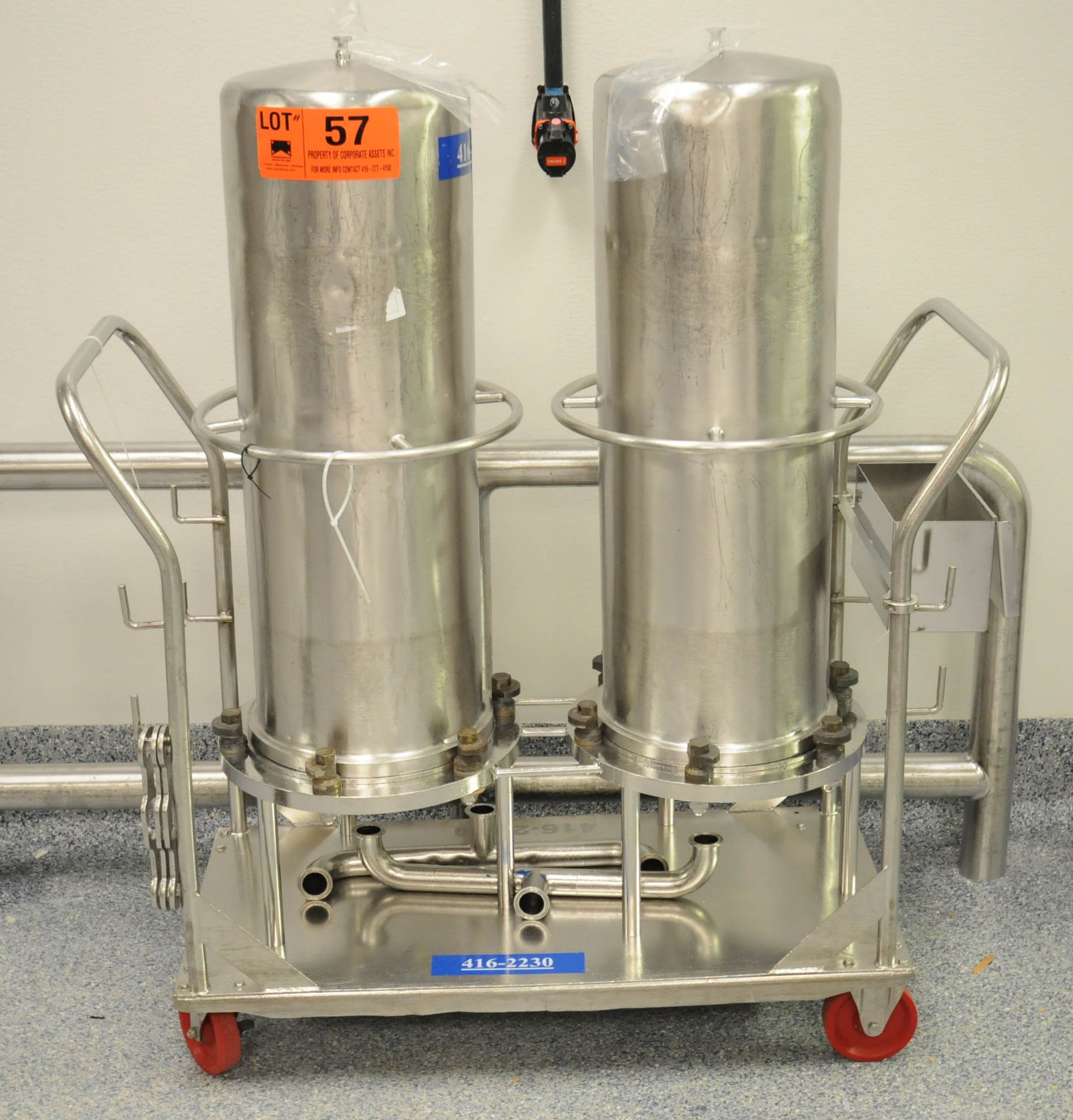 CUNO STAINLESS STEEL PORTABLE FILTRATION UNITS S/N N/A (416.2230) (RM 361)