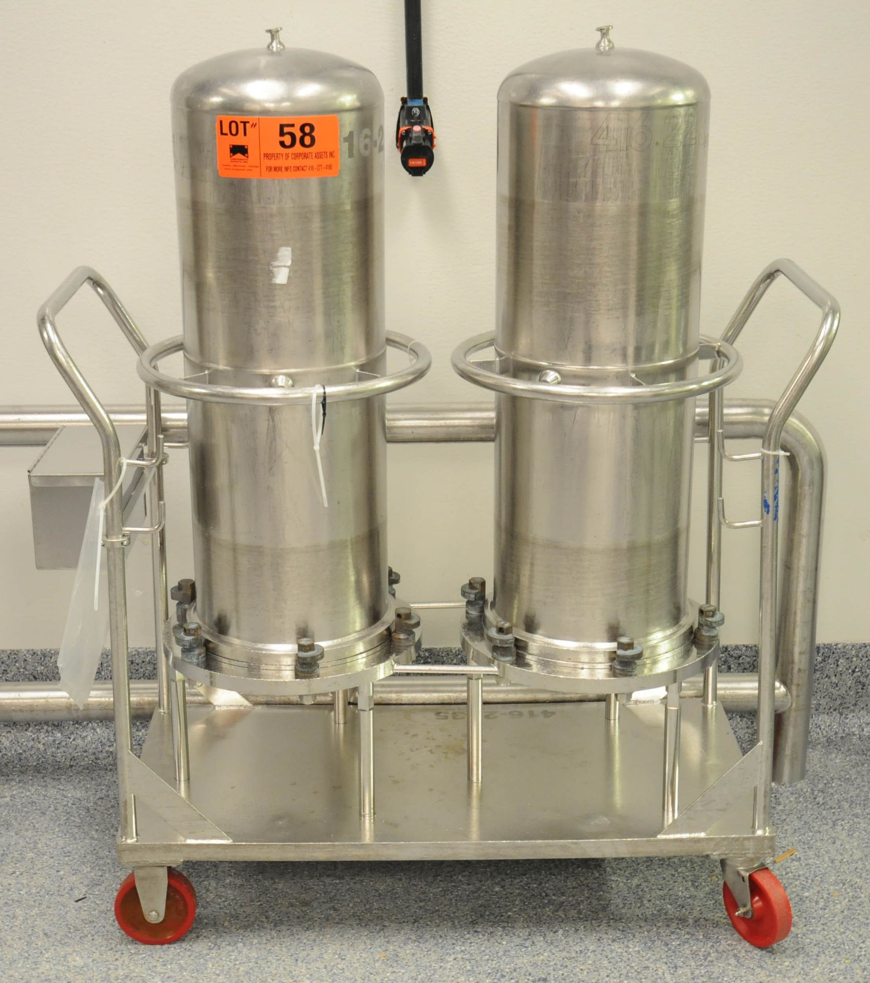 CUNO STAINLESS STEEL PORTABLE FILTRATION UNITS S/N N/A (416.2235) (RM 361)