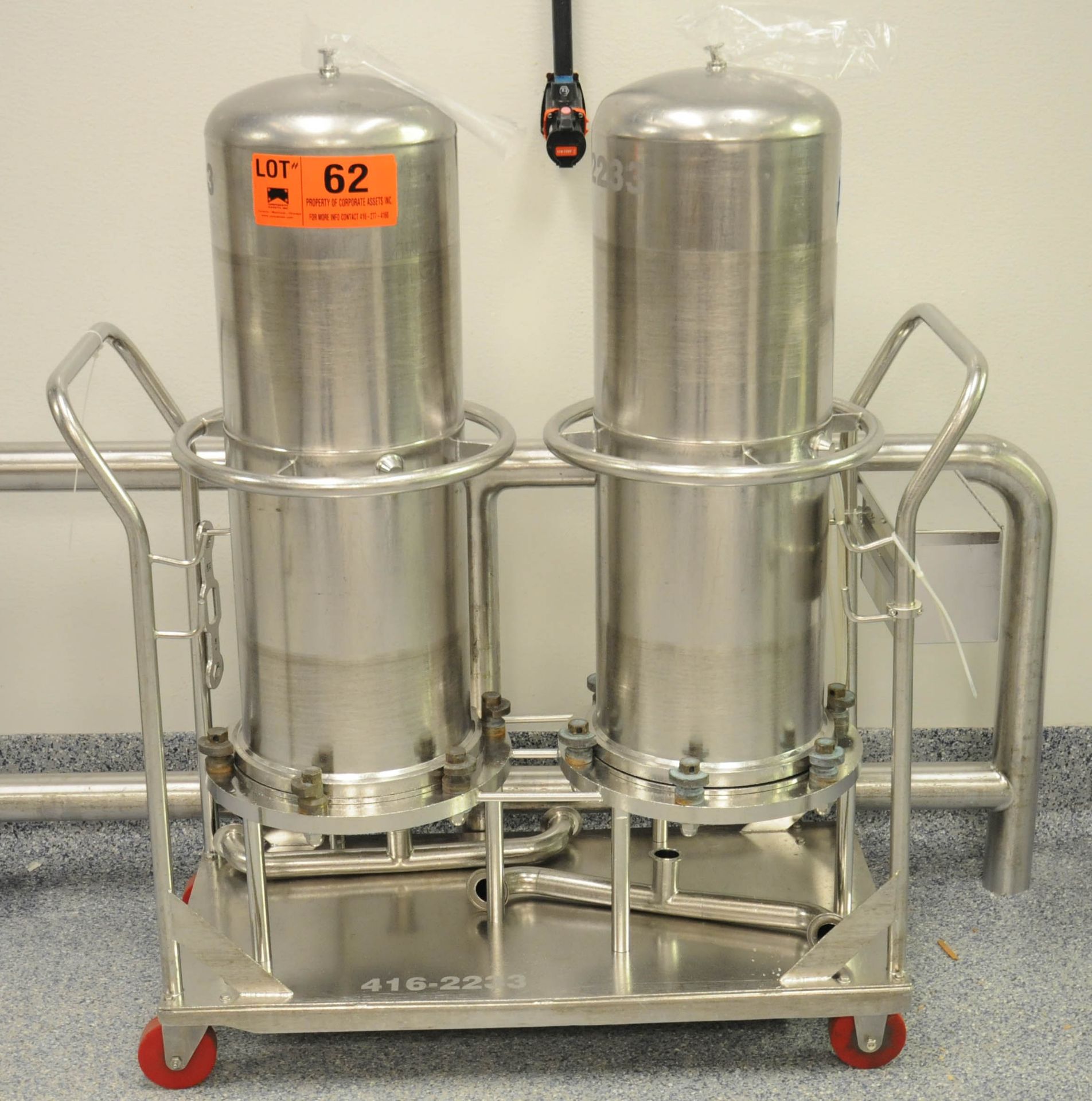 CUNO STAINLESS STEEL PORTABLE FILTRATION UNITS S/N N/A (416.2233) (RM 361)
