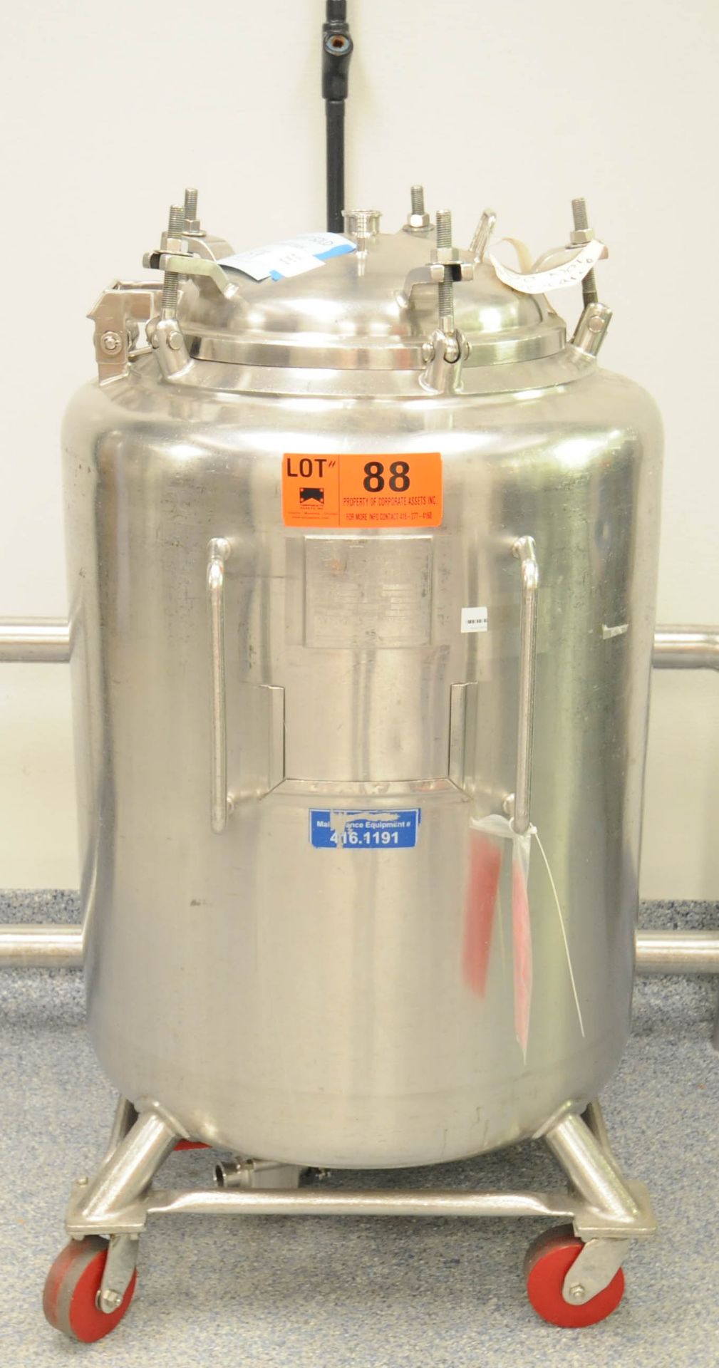 PRECISION STAINLESS (R&R 2012) 104742 PORTABLE SINGLE WALL STAINLESS STEEL TANK WITH 360 LITER CAP
