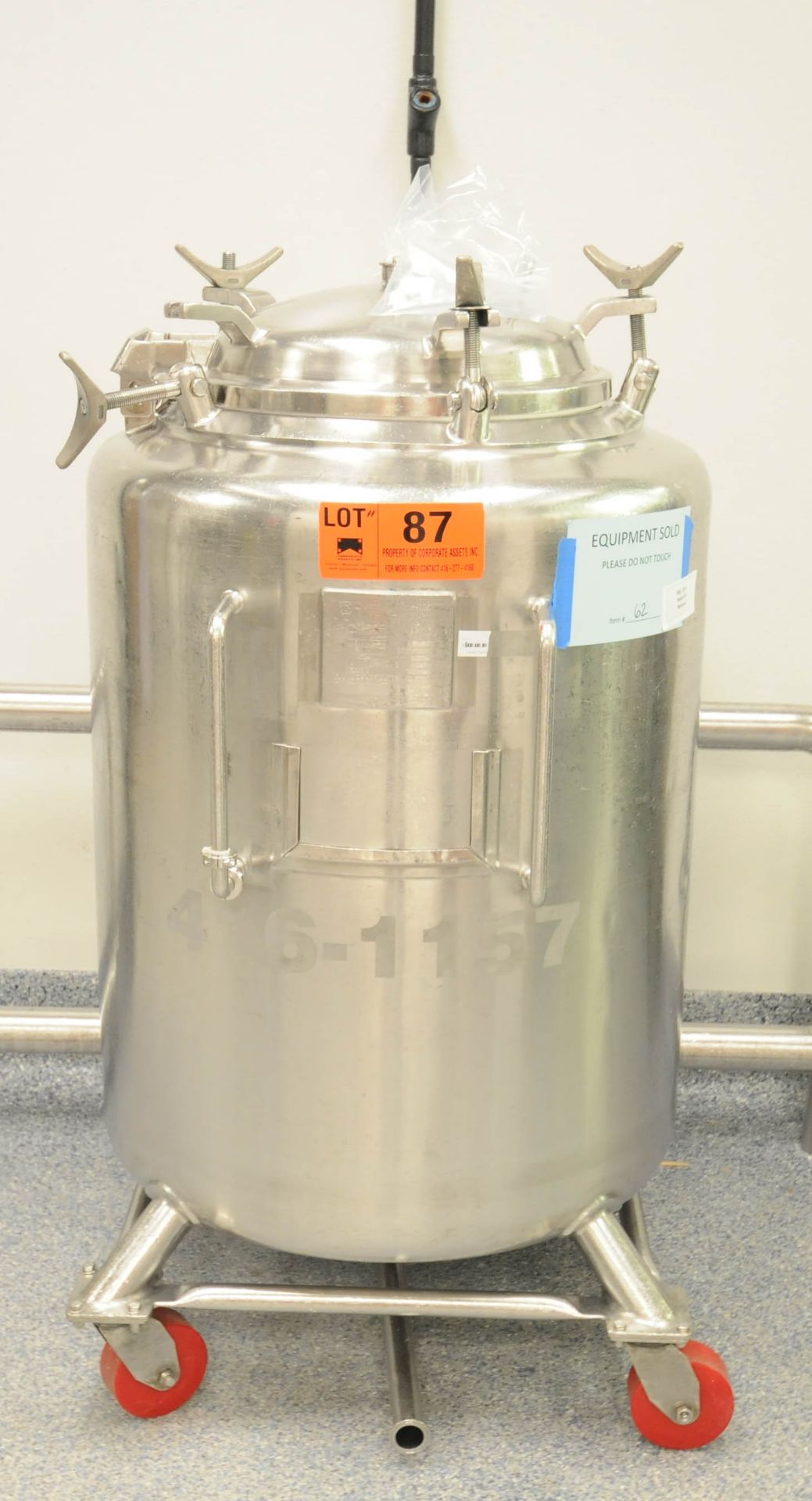 PRECISION STAINLESS (R&R 2012) 104742 PORTABLE SINGLE WALL STAINLESS STEEL TANK WITH 360 LITER CAP