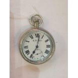 British Railways (Scottish region) guard's/driver's silver plated pocket watch,