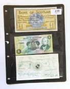 Bank of Scotland £1 banknote, 2nd October 1957 Edinburgh and another 1st November 1972 Edinburgh,