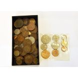 Quantity of commemorative crowns and copper and other GB coinage