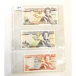 Five 1993 issue Jersey banknotes comprising one £50 note, one £20 note, one £10 note,