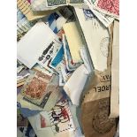 Box of various stamps,