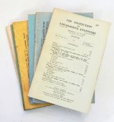 Five boxes of the Journal of the Institution of Locomotive Engineers dating from 1920's through to