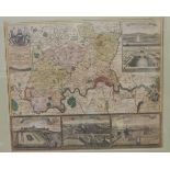 Antique handcoloured engraved map... "Haupt und Residenz-Stadt, London...