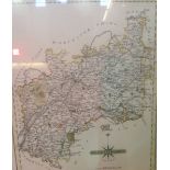 Two handcoloured maps of Gloucestershire and Herefordshire