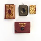 Miniature Koran (quran) circa 1910, 2cm x 6cm x 1.8cm approx.