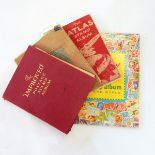 Four stamp albums with a large quantity of stamps and covers