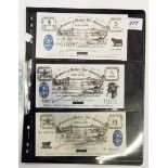 Four Black Sheep Company banknotes, two 1 punt, one 5 punts, one 10 punts, (all cancelled,