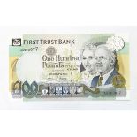 First Trust Bank of Ireland £100 sterling banknote (1998 prefix AA) unc.