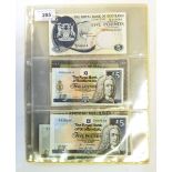 Seven Royal Bank of Scotland banknotes comprising one £5 note, (15 July 1970 signed J M Burke),