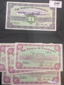 Thirty Guernsey banknotes including two £1 notes (1969 signed Guillemette) one £5 note (1969 signed