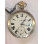 GWR guard's/driver's silver plated pocket watch,