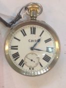 GWR guard's/driver's silver plated pocket watch,