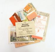 Quantity of assorted railway tickets, two railway tokens, four railway buttons,