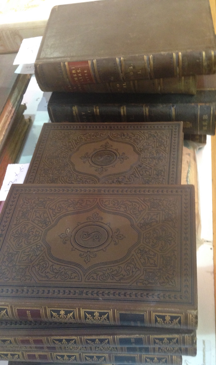 Fine bindings Shakespeare in German (10 vols) and five other vols CONDITION REPORT: