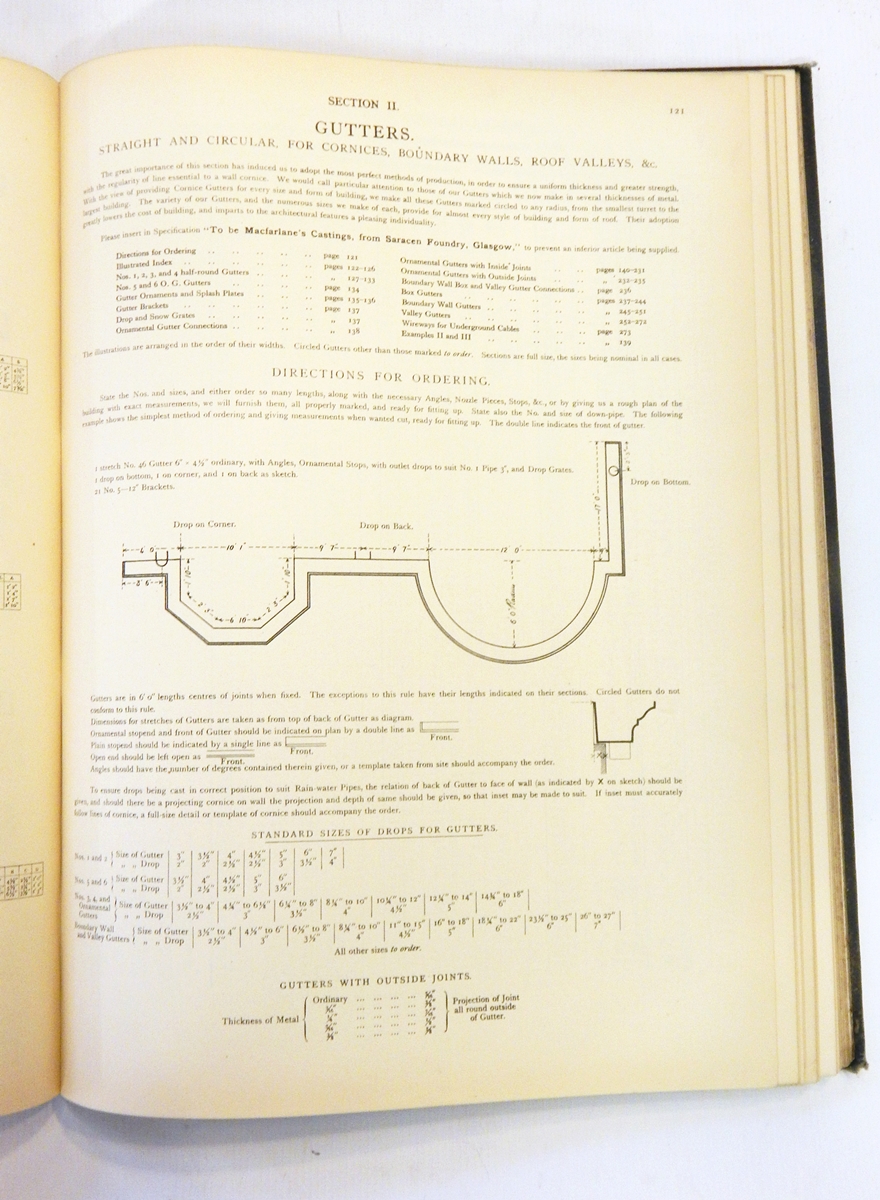 Illustrated catalogue of Macfarlane's Castings, 8th ed, vol 1, pub Saracen Foundry, Possilpark, - Image 4 of 4