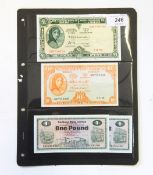 Eight Irish banknotes including seven various £1 notes dated 1968-70 and one 10s note dated 1968,