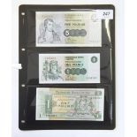 Clydesdale £5 banknote (1971 signed R D Fairbairn) plus four £1 notes dated from 1950,