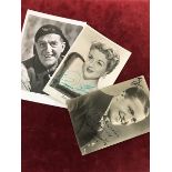 Three various signed photographs including Ann Shelton,