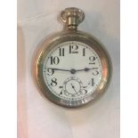 LMS railway guard's/driver's silver plated pocket watch,
