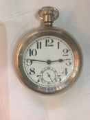 LMS railway guard's/driver's silver plated pocket watch,