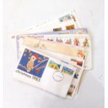 Two albums of world stamps, GB first day covers, Australian first day covers,