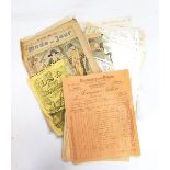 Quantity of ephemera including invoices,