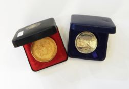Sterling silver Corporation of the City of London commemorative medal for the opening of London